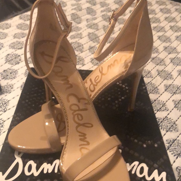 Sam Edelman Arielle Nude Patent heels size 10m - Picture 3 of 5
